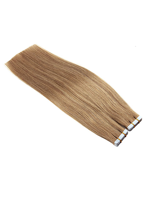 Tape in human hair extensions