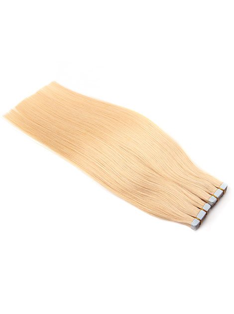 Tape in human hair extensions