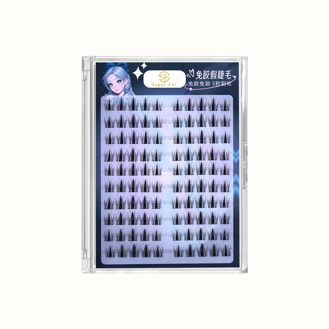 10 rows pre-glued cluster lash/9styles in popular